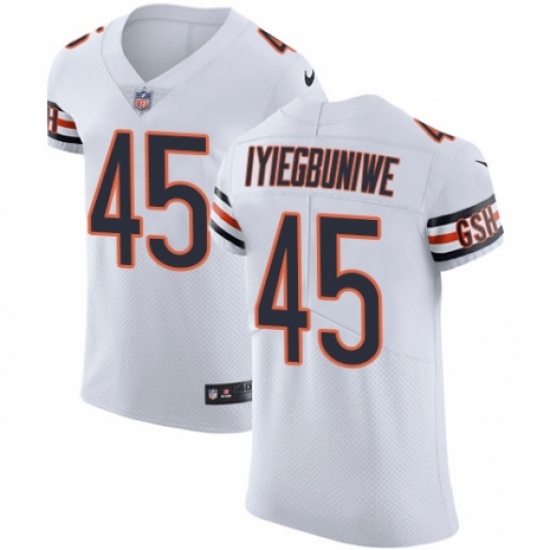 Men's Nike Chicago Bears #45 Joel Iyiegbuniwe White Vapor Untouchable Elite Player NFL Jersey