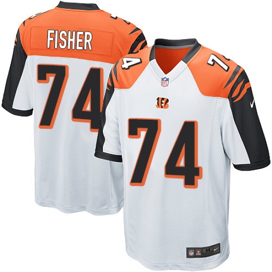 Men's Nike Cincinnati Bengals #74 Jake Fisher Game White NFL Jersey - Ujersey