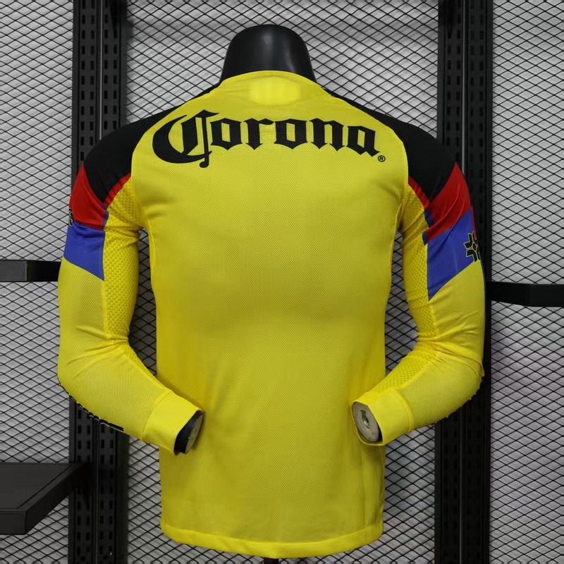 Club America Soccer Jersey Home Long Sleeve Shirt 2025/26