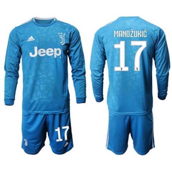 Juventus #17 Mandzukic Third Long Sleeves Soccer Club Jersey