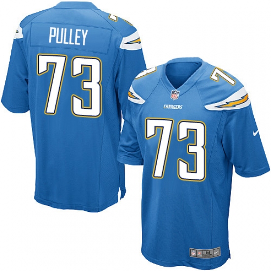 Men's Nike Los Angeles Chargers #73 Spencer Pulley Game Electric Blue Alternate NFL Jersey - Ujersey