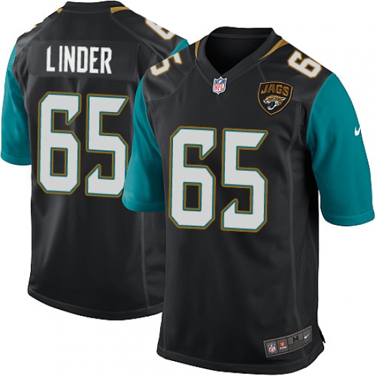 Men's Nike Jacksonville Jaguars #65 Brandon Linder Game Black Alternate NFL Jersey - Ujersey