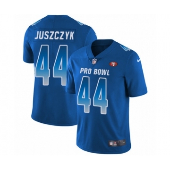 Men's Nike San Francisco 49ers #44 Kyle Juszczyk Limited Royal Blue NFC 2019 Pro Bowl NFL Jersey - Ujersey
