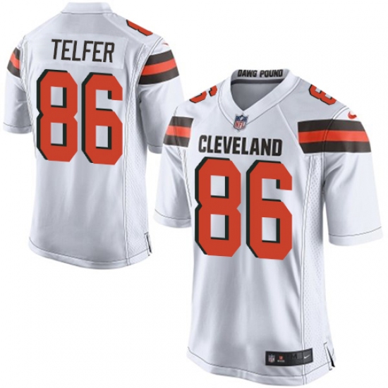 Men's Nike Cleveland Browns #86 Randall Telfer Game White NFL Jersey - Ujersey