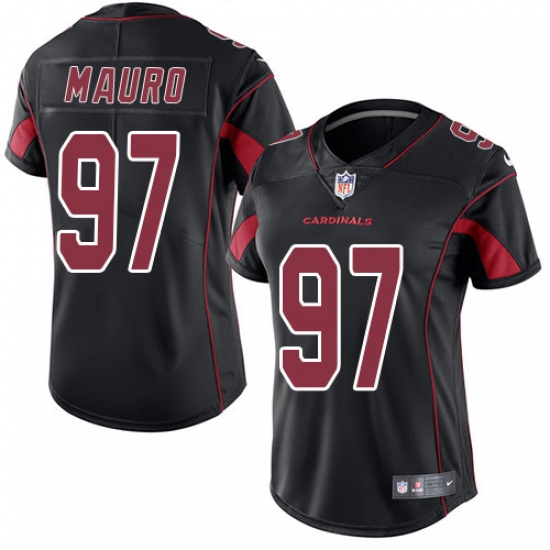 Women's Nike Arizona Cardinals #97 Josh Mauro Limited Black Rush Vapor Untouchable NFL Jersey - Ujersey