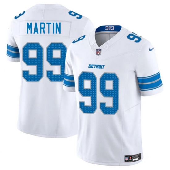 Men's Detroit Lions #99 Brodric Martin White 2025 F.U.S.E. Vapor Limited Football Stitched Jersey - Ujersey