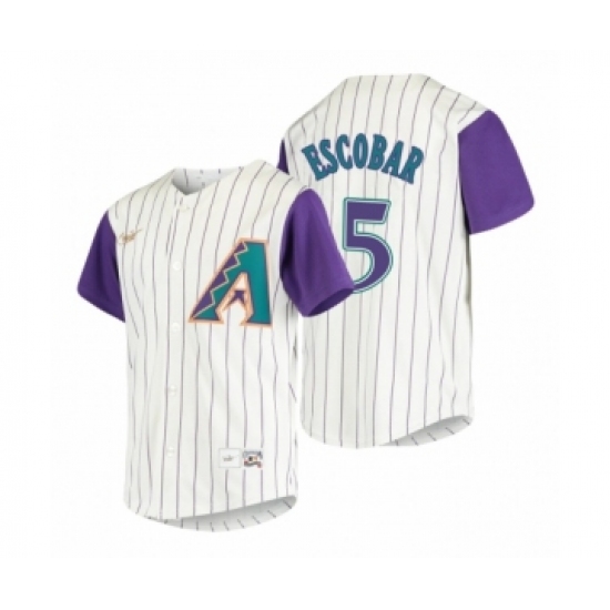 Men's Arizona Diamondbacks #5 Eduardo Escobar Nike Cream 2020 Cooperstown Collection Alternate Jersey - Ujersey