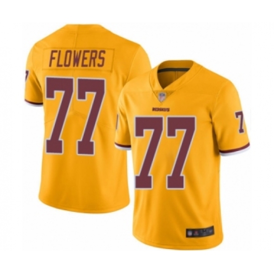 Men's Washington Redskins #77 Ereck Flowers Limited Gold Rush Vapor Untouchable Football Jersey