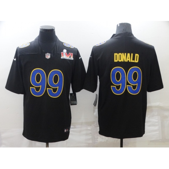 Men's Los Angeles Rams #99 Aaron Donald Nike Black Super Bowl LVI Bound Limited Fashion Jersey - Ujersey