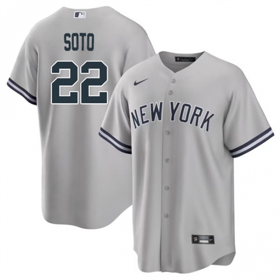 Men's New York Yankees #22 Juan Soto Gray Cool Base Stitched Baseball Jersey - Ujersey
