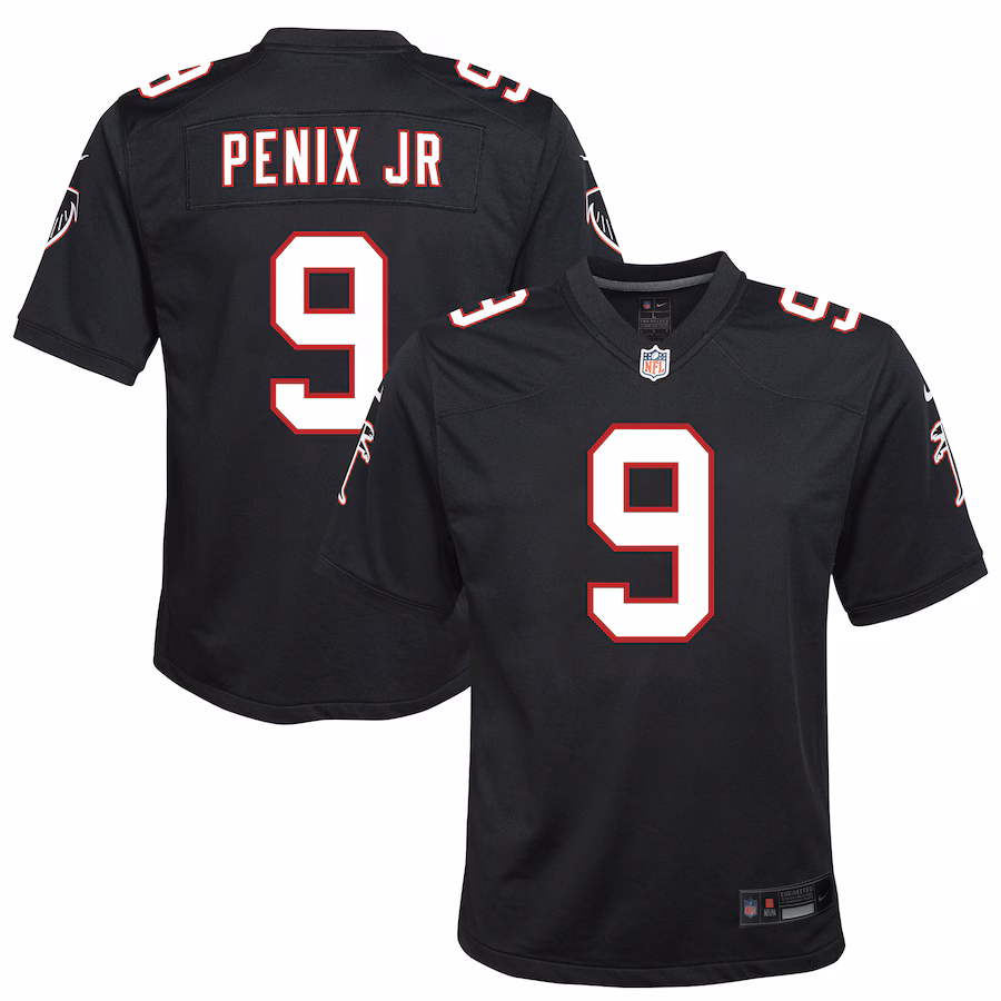 Youth Atlanta Falcons Michael Penix Jr. Nike Black Alternate Game Jersey - Ujersey