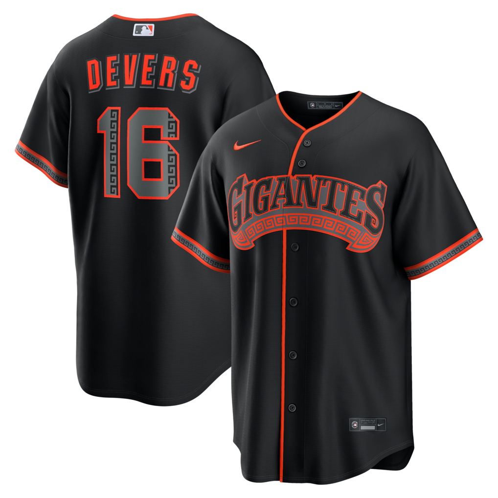 Men's San Francisco Giants Rafael Devers Nike Black Alternate Replica Jersey - Ujersey
