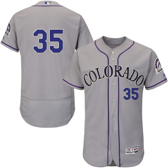 Men's Majestic Colorado Rockies #35 Chad Bettis Grey Flexbase Authentic Collection MLB Jersey - Ujersey