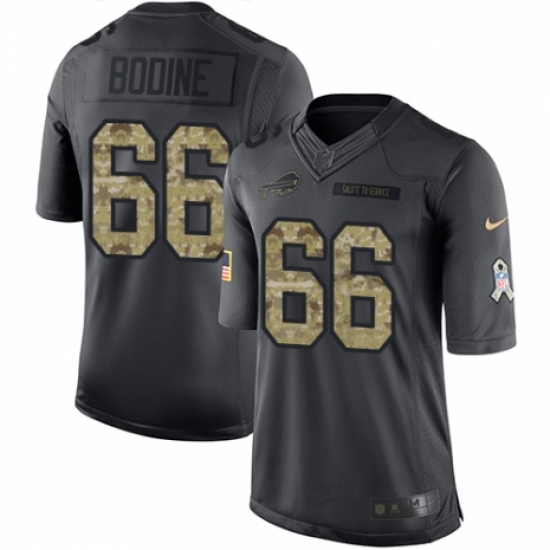 Men's Nike Buffalo Bills #66 Russell Bodine Limited Black 2016 Salute to Service NFL Jersey - Ujersey