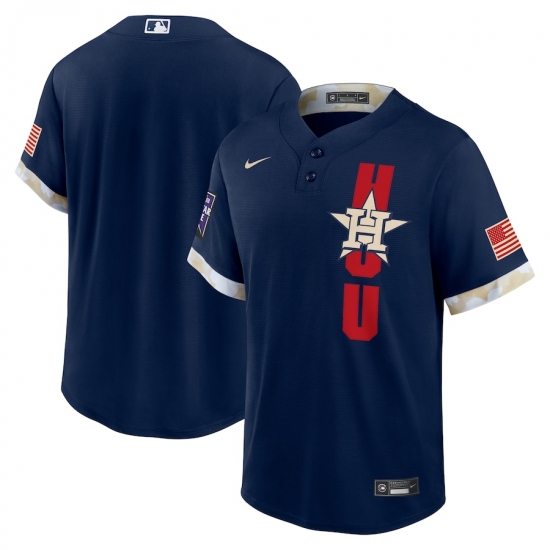 Men's Houston Astros Blank Nike Navy 2021 MLB All-Star Game Replica Jersey - Ujersey
