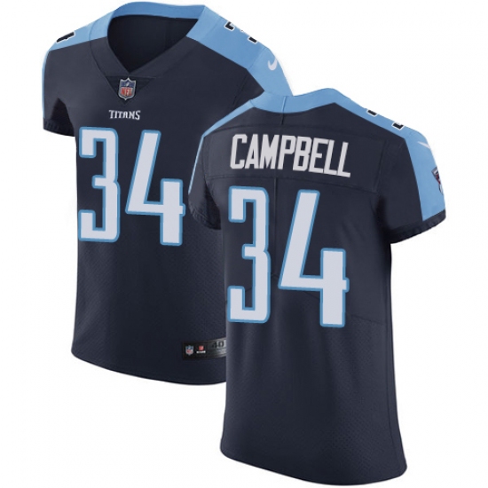 Men's Nike Tennessee Titans #34 Earl Campbell Navy Blue Alternate Vapor Untouchable Elite Player NFL Jersey - Ujersey