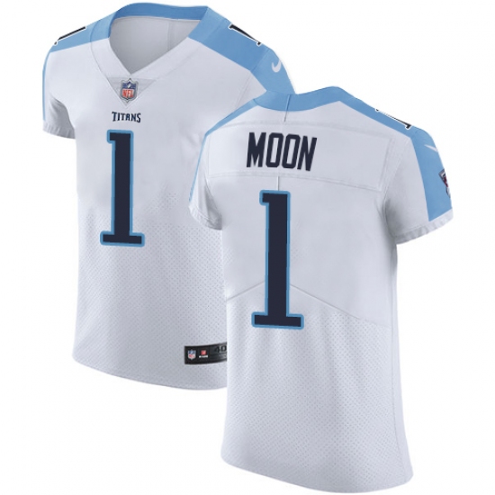 Men's Nike Tennessee Titans #1 Warren Moon White Vapor Untouchable Elite Player NFL Jersey - Ujersey