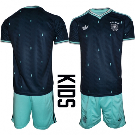 Youth Germany Blank Navy 2026 Away Soccer Jersey Suit