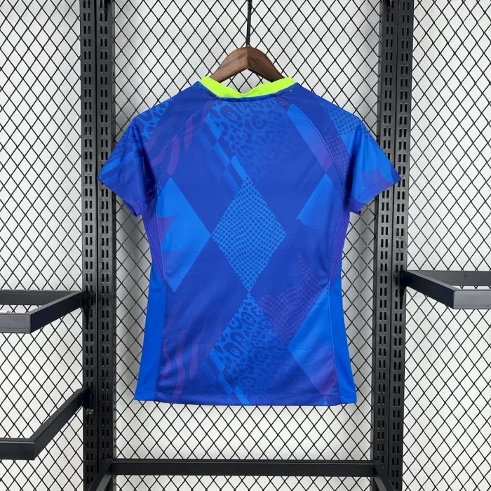 Brazil Soccer Jersey Away Women's Custom Shirt 2025 - ujerseystore