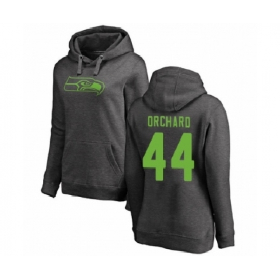 Football Women's Seattle Seahawks #44 Nate Orchard Ash One Color Pullover Hoodie - Ujersey