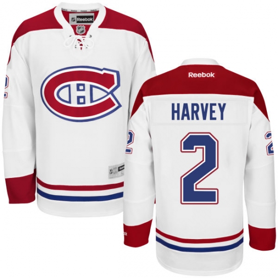 Youth Reebok Montreal Canadiens #2 Doug Harvey Authentic White Away NHL Jersey - Ujersey