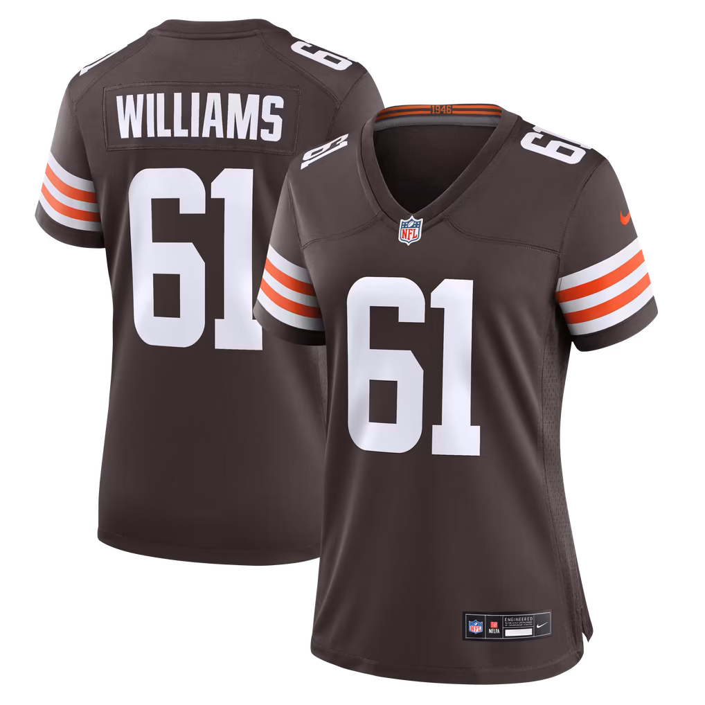 Women's Cleveland Browns Chris Williams Nike Brown Team Game Jersey - ujerseystore