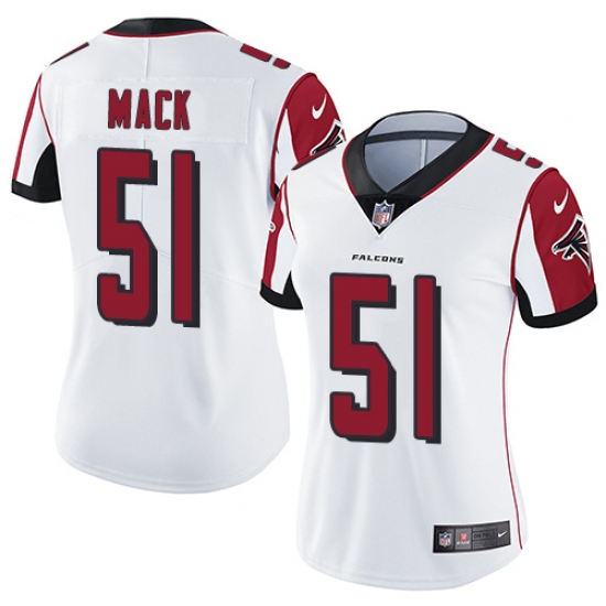 Women's Nike Atlanta Falcons #51 Alex Mack White Vapor Untouchable Limited Player NFL Jersey - Ujersey