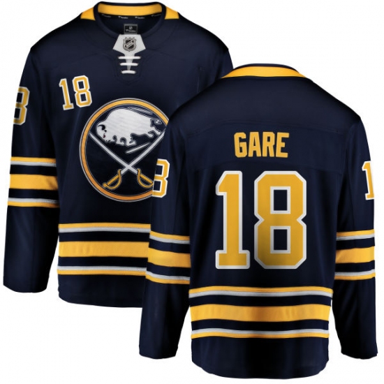 Men's Buffalo Sabres #18 Danny Gare Fanatics Branded Navy Blue Home Breakaway NHL Jersey - Ujersey