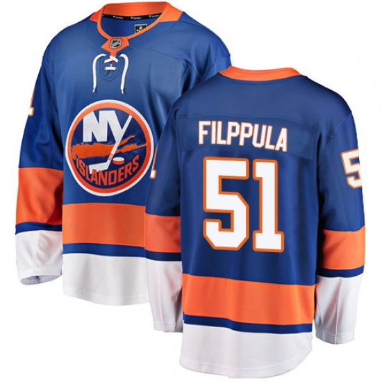 Men's New York Islanders #51 Valtteri Filppula Fanatics Branded Royal Blue Home Breakaway NHL Jersey - Ujersey