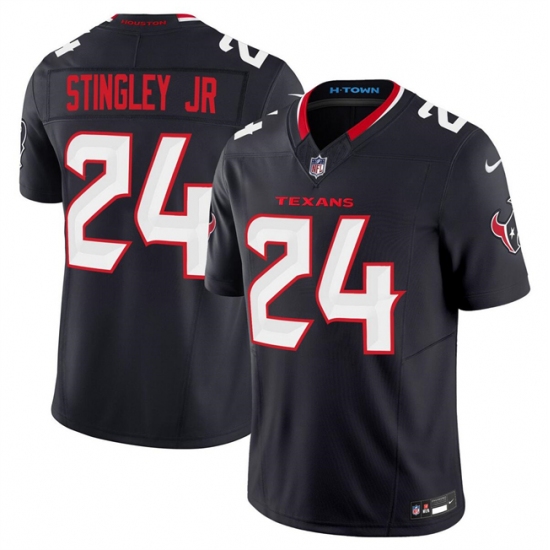 Men's Houston Texans #24 Derek Stingley Jr. Navy 2024 Vapor F.U.S.E. Limited Football Stitched Jersey - Ujersey