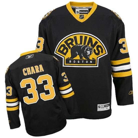 Women's Reebok Boston Bruins #33 Zdeno Chara Premier Black Third NHL Jersey - Ujersey