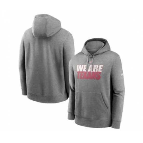 Men's Houston Texans Heathered Gray Fan Gear Local Club Pullover Hoodie - Ujersey