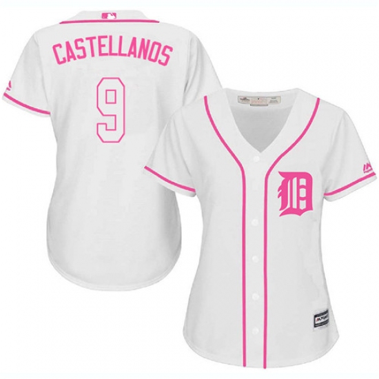 Women's Majestic Detroit Tigers #9 Nick Castellanos Authentic White Fashion Cool Base MLB Jersey - Ujersey