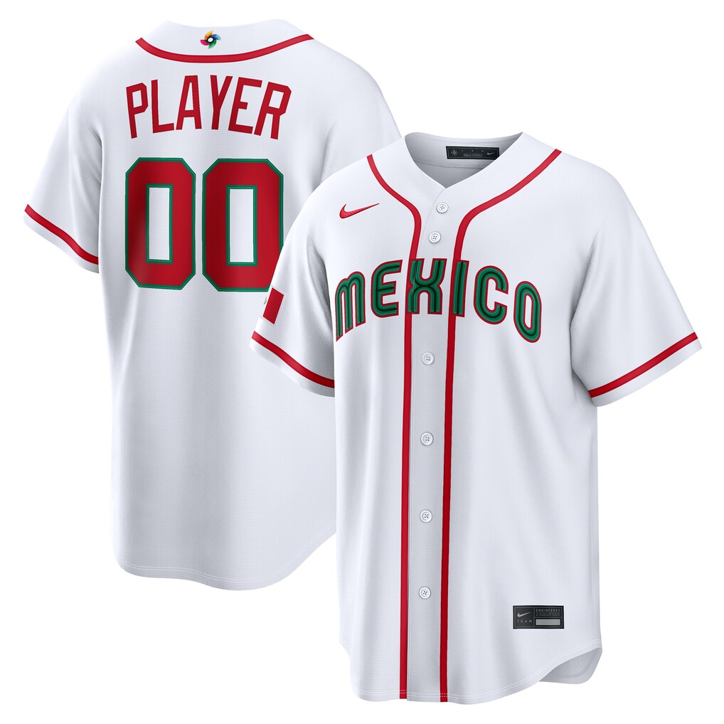 Men's Mexico Baseball Nike White 2026 World Baseball Classic Home Pick-A-Player Jersey - ujerseystore