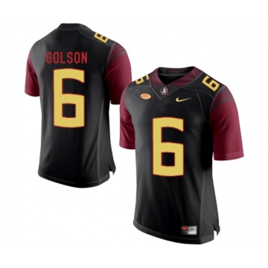 Florida State Seminoles 6 Everett Golson Black College Football Jersey - Ujersey