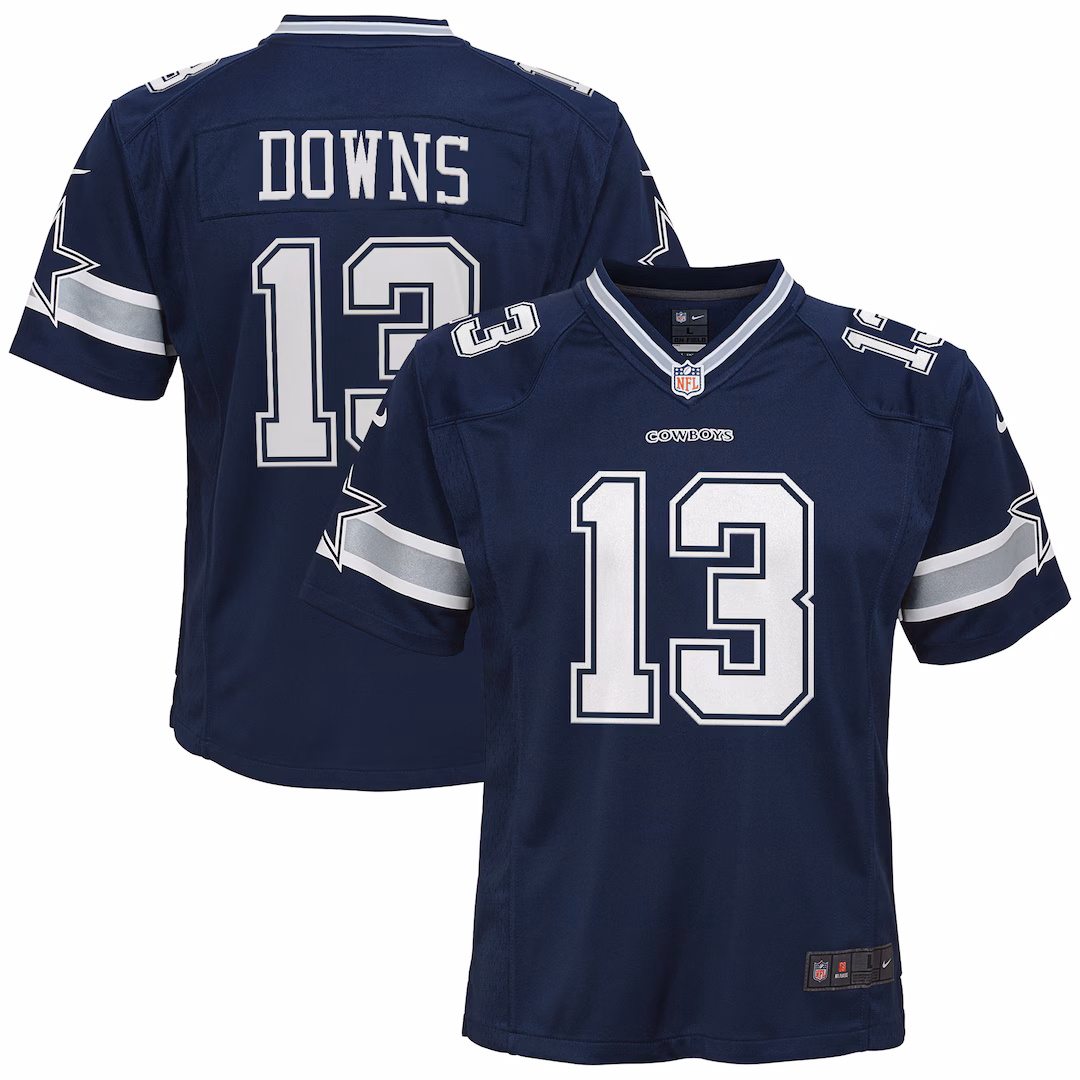 Youth Dallas Cowboys Caleb Downs Nike Navy Team Game Jersey