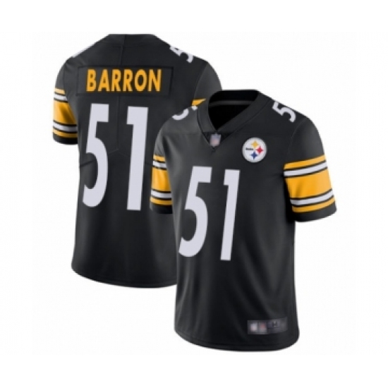 Men's Pittsburgh Steelers #51 Mark Barron Black Team Color Vapor Untouchable Limited Player Football Jersey - Ujersey