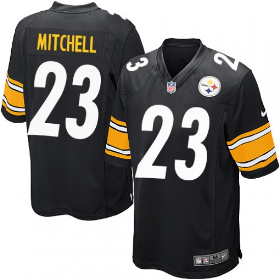 Men's Nike Pittsburgh Steelers #23 Mike Mitchell Game Black Team Color NFL Jersey - Ujersey