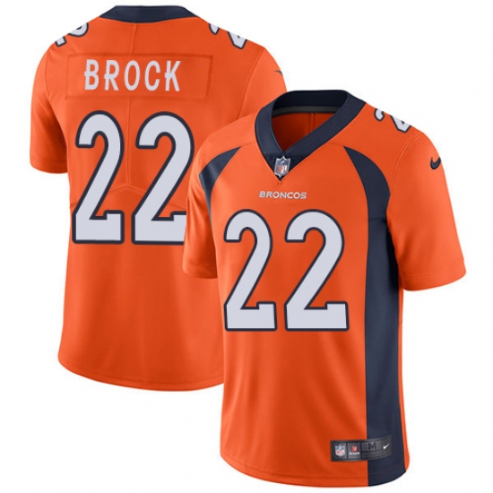 Youth Nike Denver Broncos #22 Tramaine Brock Orange Team Color Vapor Untouchable Limited Player NFL Jersey - Ujersey