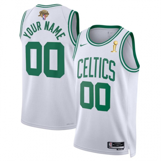 Men's Boston Celtics Active Player Custom White 2024 Finals Champions Association Edition Stitched Basketball Jersey - Ujersey