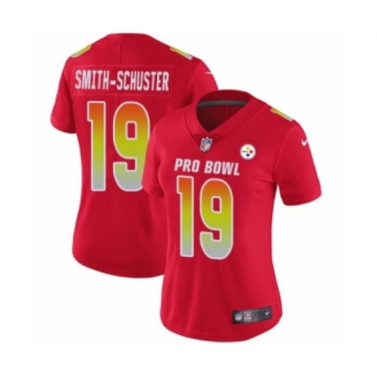 Women's Nike Pittsburgh Steelers #19 JuJu Smith-Schuster Limited Red AFC 2019 Pro Bowl NFL Jersey - Ujersey