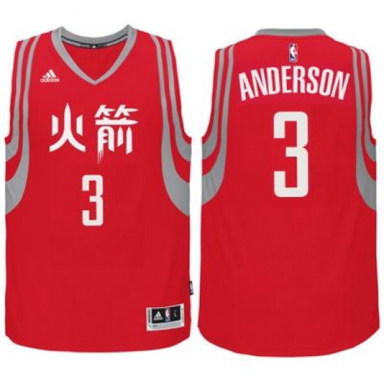 adidas Houston Rockets #3 Ryan Anderson Red Chinese New Year Swingman Jersey - Ujersey