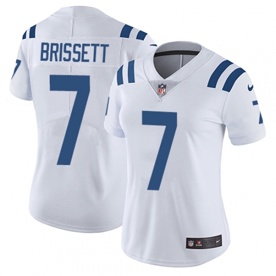 Women's Nike Indianapolis Colts #7 Jacoby Brissett White Vapor Untouchable Limited Player NFL Jersey - Ujersey
