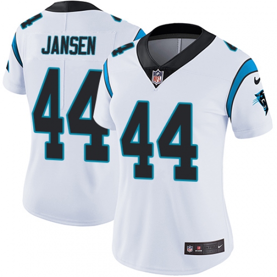 Women's Nike Carolina Panthers #44 J.J. Jansen White Vapor Untouchable Limited Player NFL Jersey - Ujersey