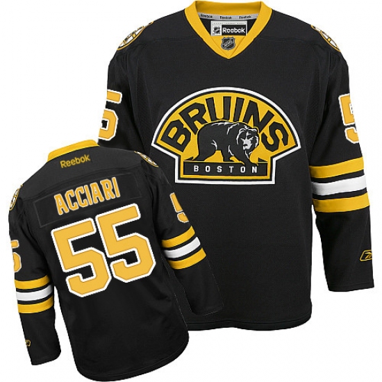 Men's Reebok Boston Bruins #55 Noel Acciari Premier Black Third NHL Jersey - Ujersey