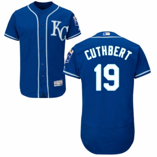 Men's Majestic Kansas City Royals #19 Cheslor Cuthbert Royal Blue Alternate Flex Base Authentic Collection MLB Jersey - Ujersey