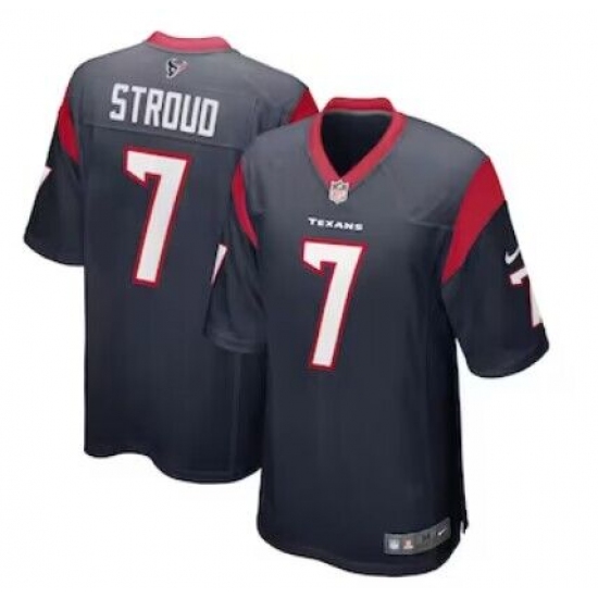 Men's Houston Texans #7 C.J. Stroud Nike Navy 2023 NFL Draft First Round Pick Limited Jersey - Ujersey