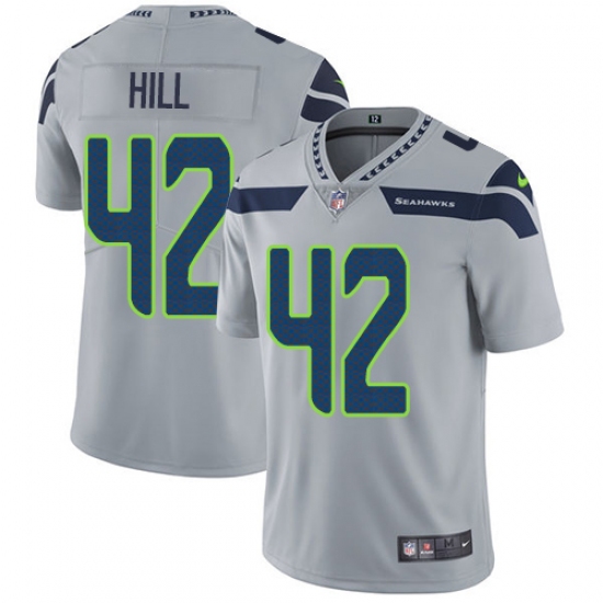 Youth Nike Seattle Seahawks #42 Delano Hill Grey Alternate Vapor Untouchable Limited Player NFL Jersey - Ujersey