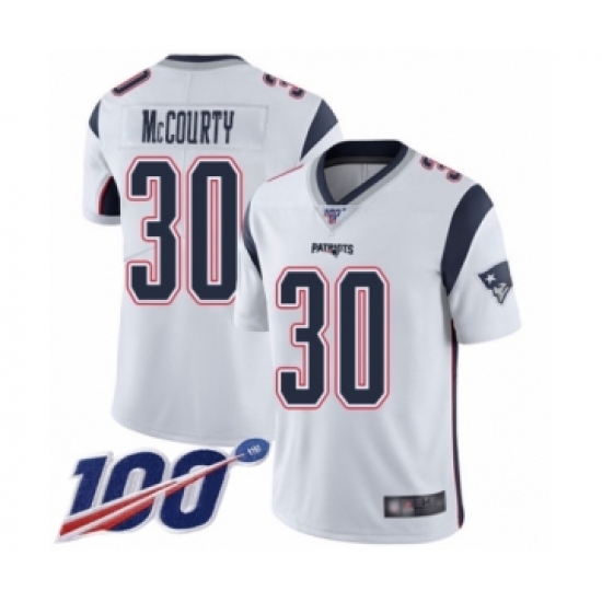 Men's New England Patriots #30 Jason McCourty White Vapor Untouchable Limited Player 100th Season Football Jersey - Ujersey