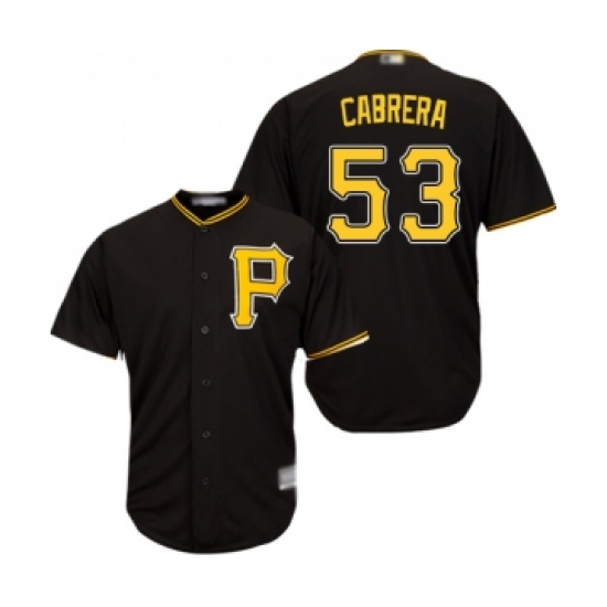 Men's Pittsburgh Pirates #53 Melky Cabrera Replica Black Alternate Cool Base Baseball Jersey - Ujersey
